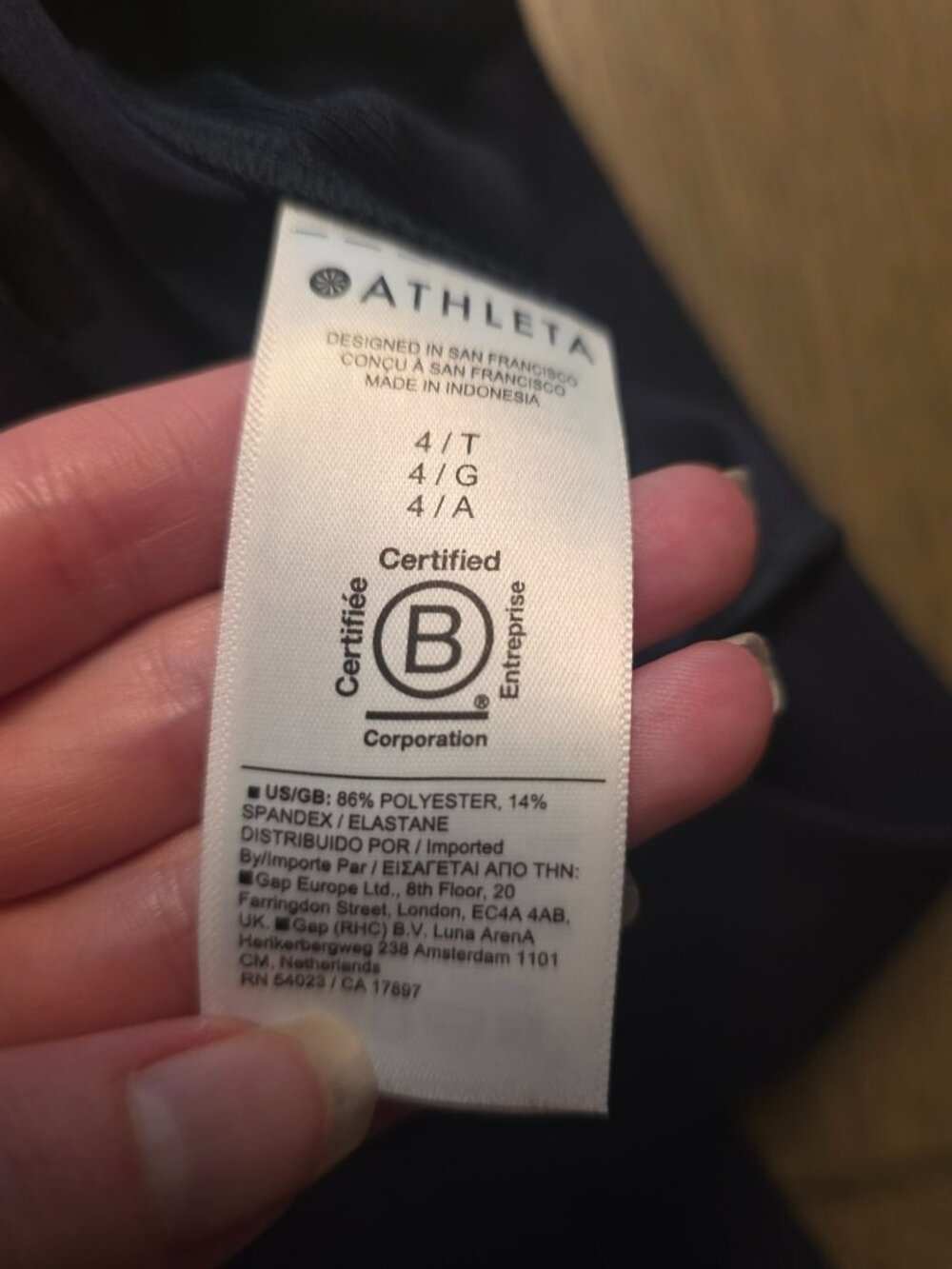 Athleta Lot of 2 Brooklyn Ankle Pants Blue black size 4 TALL - Picture 16 of 16